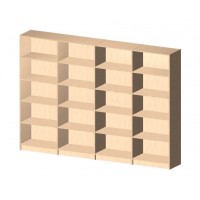 Bookshelf Open 4 Sections 